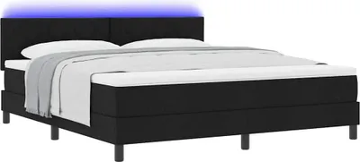 Produktbild von Boxspringbett mit Matratze Schwarz 180 x 200 cm Stoff