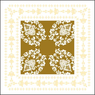 Produktbild von Deckchen Pascal in Gold-Creme, Tissue 9-lagig, 90 x 90mm, 250 Stück - Mank