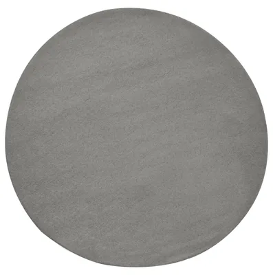 Produktbild von BELIANI Teppich Dunkelgrau Wolle Einfarbig Rund ⌀ 140 cm ohne Muster Moderner Kurzhaar Kurzflor Wohn- und Schlafzimmer Wollteppich