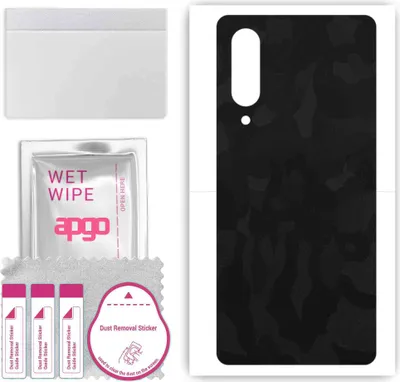 Produktbild von apgo Rückseite Schutzfolie, Skin, kompatibel mit Sharp Aquos Zero5G Basic, Hinten Displayschutzfolie aus Vinylfolie, kratzfest, einfache Montage - Schwarzes Tarnmuster