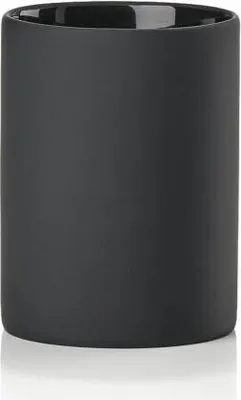 Produktbild von Zone Denmark Zahnbürstenbecher Karma, Zahnputzbecher, Steinzeug, Black, H 10 cm, 10038