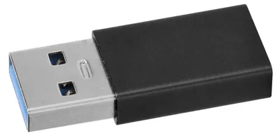 Zdjęcie produktu dla Przejściówka Type-C: gniazdo żeńskie na wtyk męski USB 3.0 – akcesoria komputerowe do szybkiego ładowania (czarna)