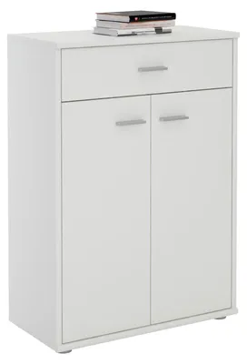 Produktbild von Kommode Sideboard Schrank TOMMY in weiß, Anrichte Highboard mit Schublade und 2 Türen