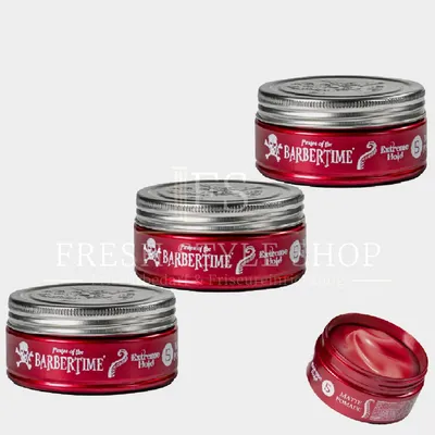 Produktbild von 3x BARBERTIME Haarpomade Hair Pomade Styling Pomade 150ml Extreme Hold Matte