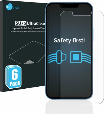 Produktbild von 6x Für Apple iPhone 13 mini Schutzfolie Savvies Displayschutz Display Schutz Folie Klar Transparent