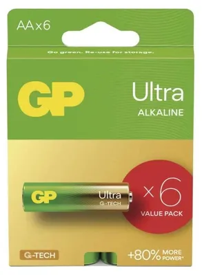 Productafbeelding van GP BATERIE GP Alkaline batterijen ULTRA AA (LR6) - 6 stuks