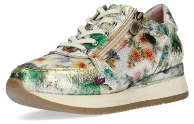 Produktbild von Laura Vita Damen Sneaker mit Pailletten und Blumenmuster Gycmo 58, Größe:40 EU, Farbe:Grün