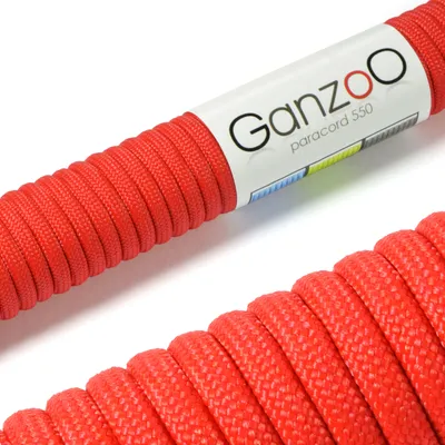 Image de Paracord 550 corde 4mm corde type 3, nylon & polyester, idéal pour bricoler laisse de chien collier bracelet/camping survival et outdoor, 30 mètres de corde tout usage 7 brins intérieurs, rouge