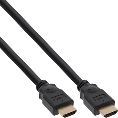 Image de InLine® 17603P Câble HDMI, HDMI High Speed, prise/prise, contacts dorés, noir, 3m