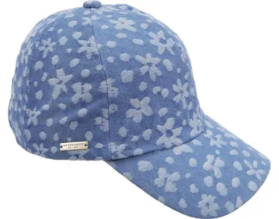 Seeberger Jeansstoff Baseballcap in blau