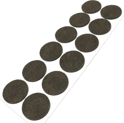 Produktbild von Adsamm® | 12 x selbstklebende Filzgleiter / Braun / Ø 40 mm / rund / Möbelgleiter aus Filz mit 3.5 mm Stärke