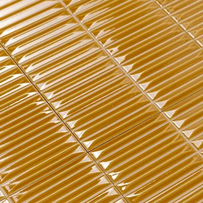 Produktbild von Fliese Muscat Honiggelb Gelb Glänzend | 20x20 VORGESCHNITTEN (1,5x10) | 1 m²/s