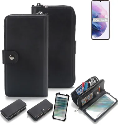 Produktbild von K-S-Trade 2in1 Handyhülle Schutzhülle kompatibel mit Samsung Galaxy S21 5G Exynos  & Portemonnee Cover Handy Hülle Case Etui Geldbörse Wallet