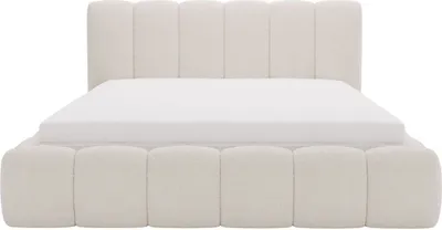 Produktbild von GrainGold Polsterbett Cloud 180x200 cm - Bett 180x200, Polsterbett mit Bettkasten & Lattenrost - Bouclé-Stoff - Bett Beige (Anthology 1)