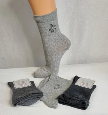 Produktbild von Gesundheitssocken für Damen mit extra weitem Komfortbund 3er Pack Gr. 39-42