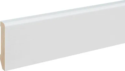 Produktbild von Sockelleiste Echtholzfurnier 12 x 58 x 2400 mm Weiß Echtholzfurnier Fußleiste furniert by PROVISTON 60 Meter | 25 Stück