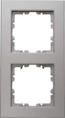 Produktbild von Kopp 402647557 Abdeckrahmen 2-fach Athenis 55 stahlfarben