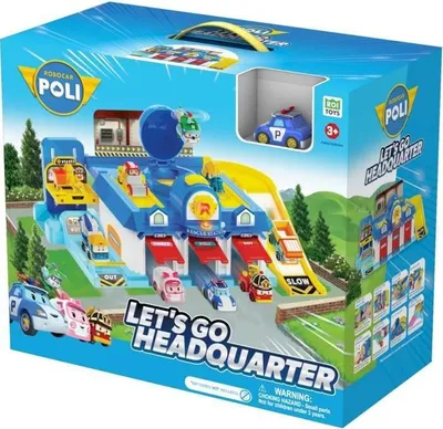 Produktbild von Playset Garage Mini Fahrzeuge, Silverlit Robocar Poli Hauptquartier, 1 Fahrzeug enthalten, Ab 3 Jahren