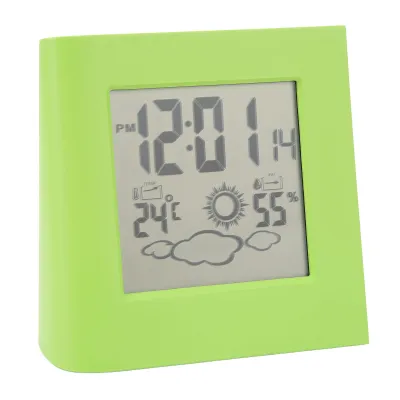 Obrázek produktu pro Solární budík,Solární budík na baterie,Budík s předpovědí počasí,Digitální budík,Budík s počasím a teplotou,Budík s teplotou a vlhkostí vzduchu