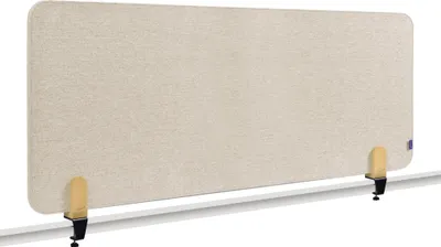 Produktbild von Legamaster ELEMENTS Tischtrennwand akustik 60x160cm beige Klammern, Schreibtisch-Trennwand, Beige, 1600 x 21 mm, Stoff, Klemme, 4,8 cm