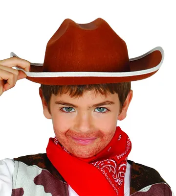Immagine prodotto di Cappello Avventura Cowboys Marrone Bambino Carnevale Gioco Occidentale Accessorio Divertimento, Colore: Marrone