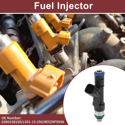 Image de 1 Injecteur De Carburant Pour Mazda 6 I 2.5 2009-2013 Buse De Carburant No.0280158156/L501-13-250/8E5Z9F593A Noir