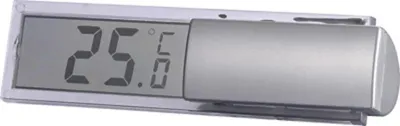 A digital thermometer displaying the temperature.