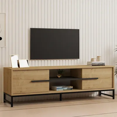 Immagine prodotto di Cinaglio - Mobile Porta tv, 160x40x50h cm Marrone Rovere, un Ripiano