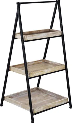 Immagine prodotto di Milani Home - libreria in metallo e legno 52 x 41 x 100 cm, nero