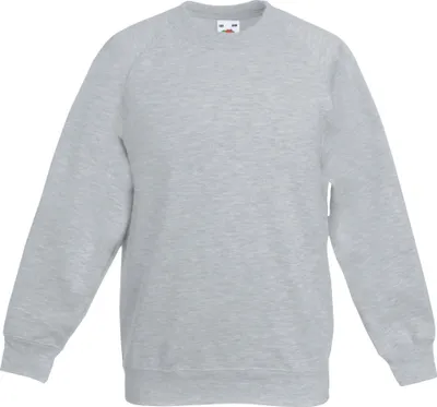 Produktbild von Fruit Of The Loom Kinder Pullover Langarm BC359 (3-4 Jahre (104)) (Grau)