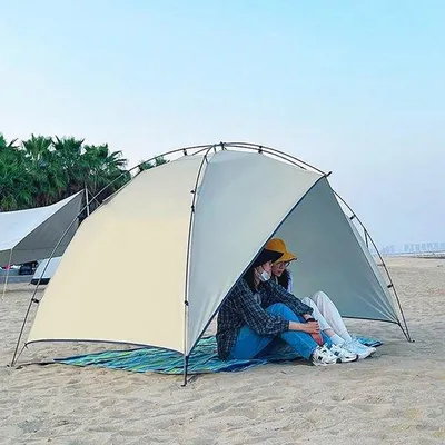 Produktbild von Famanu Strandzelt - Sonnenschutz Zelt - Schneller Aufbau - 240x160x140cm