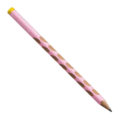 Produktbild von Ergonomischer Dreikant-Bleistift für Linkshänder - STABILO EASYgraph in pastellpink- Einzelstift - Härtegrad HB