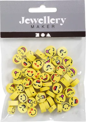 Obrázek produktu pro Creativ Company CC hliněné korálky Smileys 10 mm 60 kusů