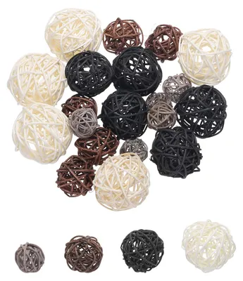 20 Rattan-Vasenfüllungen, 6/5/4/3 cm, 4 Farben
