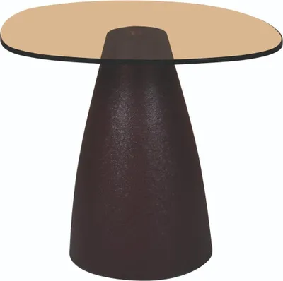 Couchtisch Brix 50x43x40 cm Stahl Glas Braun_Natur24