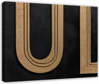 Produktbild von Leinwandbild Abstrakt Morceau Geometrisch - 60x40 cm - Wandbilder Wohnzimmer Schlafzimmer - Leinwand Leinwandbild Schwarz - PP16299O4