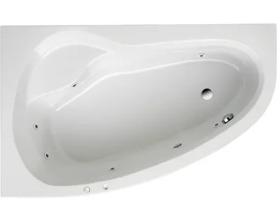 Produktbild von OTTOFOND Whirlpool Raumsparbadewanne Poel 110 x 175 cm weiß glänzend 56350