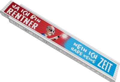 Produktbild von Ja ich bin Rentner nein ich habe keine Zeit witziger Meterstab aus Holz mit