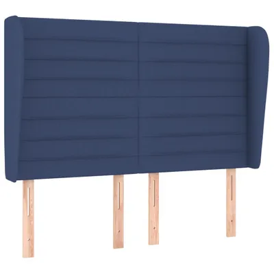 Produktbild von vidaXL Kopfteil mit Ohren Blau 147x23x118/128 cm Stoff