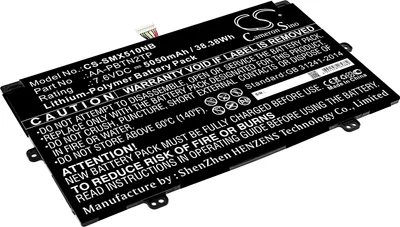 Image de TECHTEK Batterie pour ordinateur portable compatible avec [Samsung] XE510C24, XE510C24-K01US, XE510C24-K04US, XE510C25, XE510C25-K01US, XE513C24, XE5