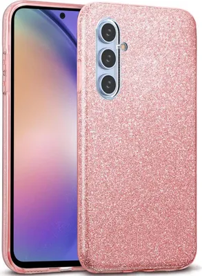 Produktbild von Conie Glitzer Schutzhülle für Samsung Galaxy A34 5G Hybrid Silikon Hard Case TPU Cover Hülle in Rosa