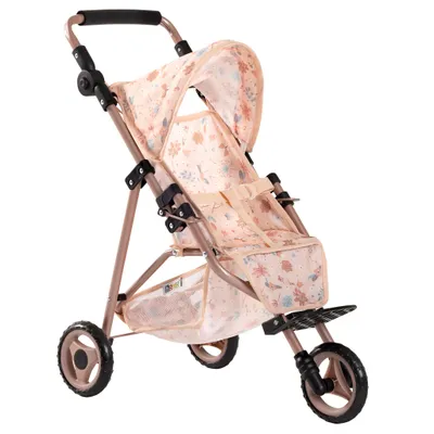 Image de howa Poussette de poupée " miniflowers " - Poussette de poupée, jogger de poupée pour poupées jusqu'à 50 cm, avec guidon réglable en hauteur 2260