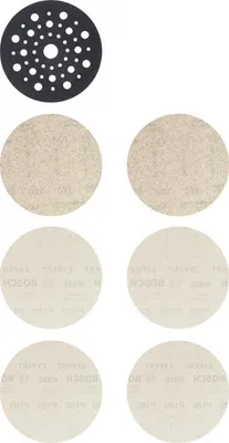 Produktbild von EXPERT M480 Schleifnetz Starter Set, Schleiftellerschoner, 125mm, K80-180, 7tlg.