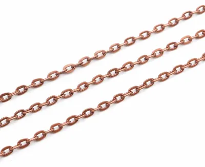 Produktbild von Vintageparts Ankerkette Eisen Kupferfarben 6mm Gliederkette Meterware 2m