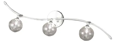 Immagine prodotto di Applique Contemporanea Orizz Super Ball Metallo Cromo Vetro Pirex 3 Luci G9