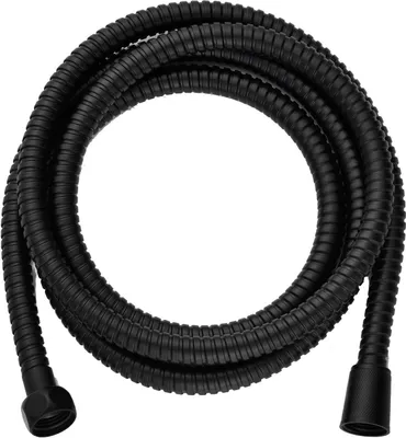 Produktbild von Czarny wąż prysznicowy ze stali nierdzewnej, 200 cm