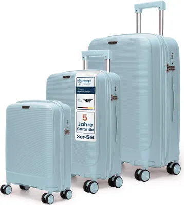 Immagine prodotto di 4FLY CoreMatte PP Valigia rigida 20,24,28 pollici Set di valigie – Set da 3 – Azzurro