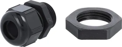 Produktbild von STEX24 PA Verschraubung mit Gegenmutter - STEX24 Eigenmarke M20x1,5 Polyamid (PA) Gewindelänge 10,0mm - 1 Stück