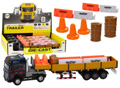 Produktbild von Leantoys Truck mit Anhänger Blau 1:24 TIR Truck Zubehör Sounds