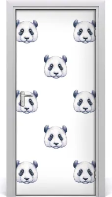 Produktbild von Tulup Türaufkleber 95x205 cm Dekorative Aufkleber Selbstklebend Wasserdichte Tapete Abnehmbar Schlafzimmer Wohnzimmer Wohnkultur - Panda Wand